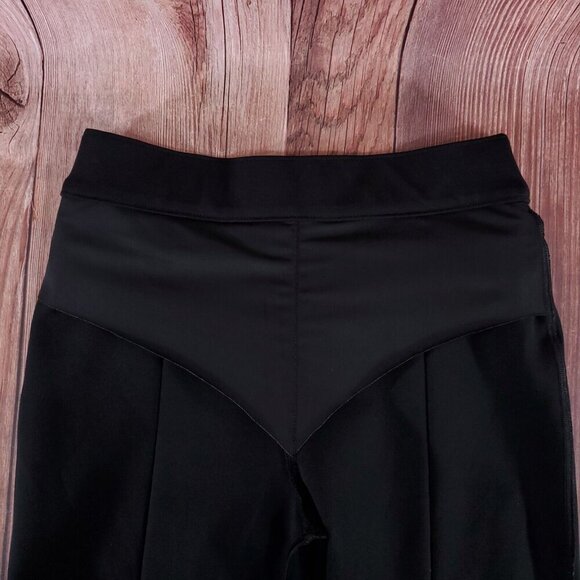 Spanx Womens Medium Petite The Perfect Pant Black Knit Ponte Hi Rise Flare - Picture 6 of 9